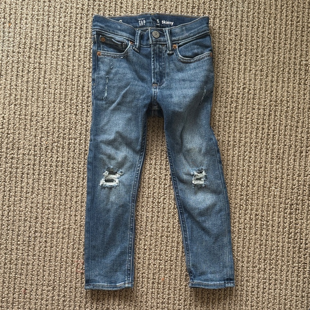 GAP boys Distressed Denim Skinny Jeans